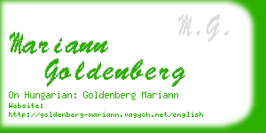 mariann goldenberg business card